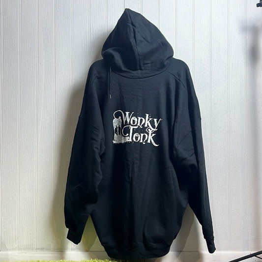3 3xl wonky black zip hoody